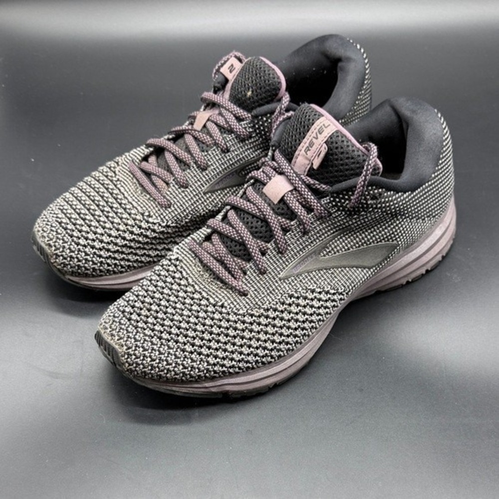 Brooks Revel 2 Womens Running Shoes Black Grey Rose 1202811B047 Size 8 Medium B